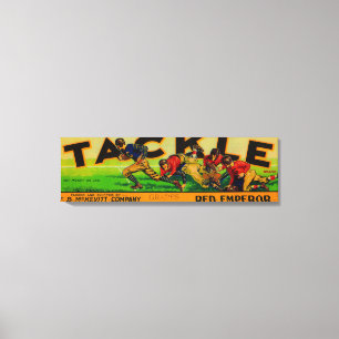 Tackle Grape Label Canvas Print