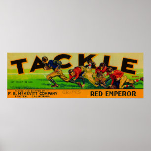 Tackle Grape Label Poster