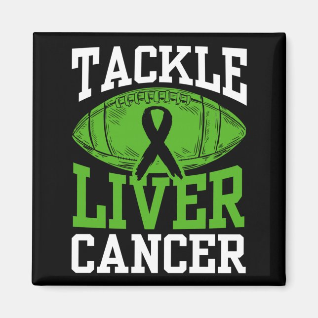Tackle Liver Cancer Awareness Performance Magnet (Front)