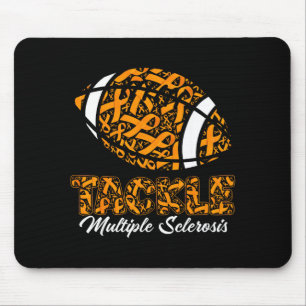 Tackle Multiple Sclerosis Awareness Orange Ribbon Mouse Pad