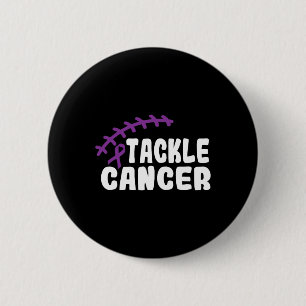 Tackle Pancreatic Cancer  For Football Lovers Fans 6 Cm Round Badge
