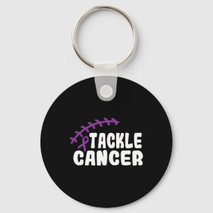 Tackle Pancreatic Cancer For Football Lovers Fans Key Ring