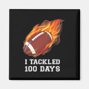 Tackled 100 Days Of School Costume Football Boys 1 Magnet