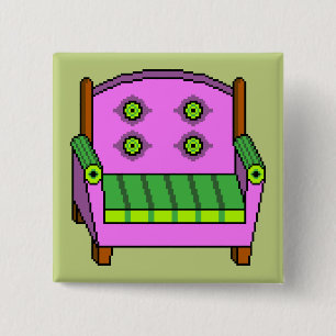 Tacky Armchair 15 Cm Square Badge