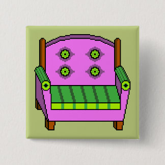 Tacky Armchair 15 Cm Square Badge