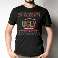 Tacky Christmas Nordic Knit Pattern Green Red Ugly
