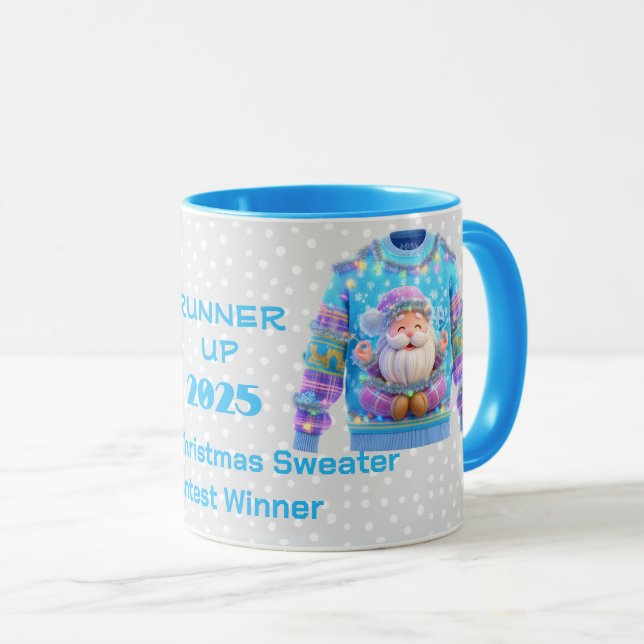 Tacky Christmas Sweater RUNNER UP Contest Winner  Mug (Front Right)