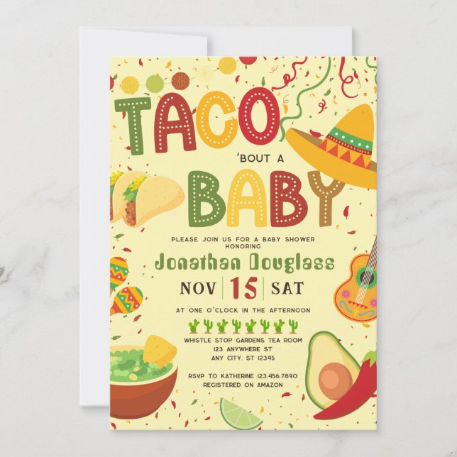 Taco About Baby Shower Invitation (Front)