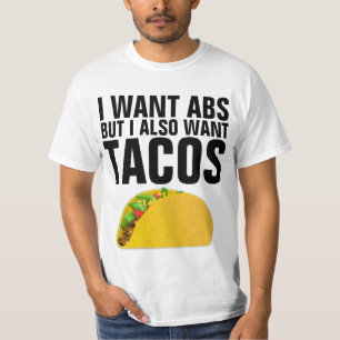TACO ABS FUNNY MENS T-SHIRTS DAD