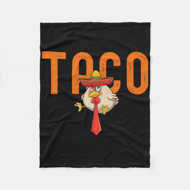Taco Always Chickens Out  Fleece Blanket (Front)
