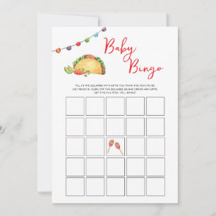 Taco Baby Shower Bingo game Invitation
