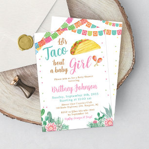 Taco Baby Shower Invitation Girl Fiesta Mexican