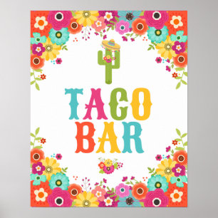 Taco Bar Poster- Fiesta Party Table Sign