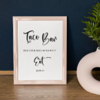  Taco Bar Wedding Sign Poster