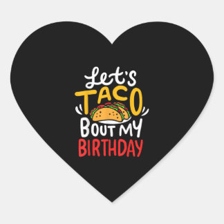 Taco Birthday Cinco De Mayo Gift Heart Sticker