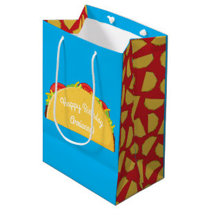 Taco Birthday Party Mexican Food Medium Gift Bag