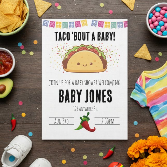 taco 'bout a baby! baby shower invitation (Creator Uploaded)