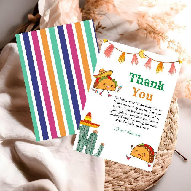 Taco bout a Baby Baby Shower Thank You Card (Creator Uploaded)