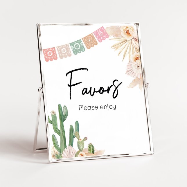 Taco Bout A Baby Boho Baby Shower Favours Poster (Cactus Baby Shower Favors Sign)