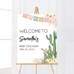 Taco Bout A Baby Boho Baby Shower Welcome Poster