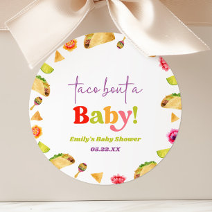 Taco Bout A Baby! Fiesta Baby Shower Classic Round Sticker