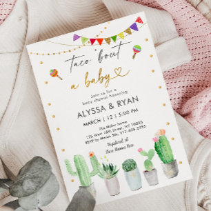 Taco 'Bout A Baby Fiesta Cactus Baby Shower Invitation
