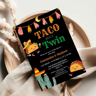 Taco bout a baby  Mexican  Twin Baby Shower Invitation