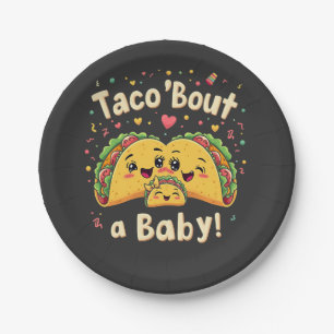 Taco 'Bout a Baby Pregnancy Tao Cinco De Mayo Paper Plate