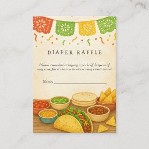 Taco Bout A Baby Shower Diaper Raffle Enclosure Card
