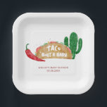 Taco 'Bout a Baby Shower Fiesta Personalised Paper Plate<br><div class="desc">Taco 'Bout a Baby paper plates for a fun,  fiesta theme baby shower. You may customise the text to fit your event.</div>