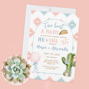 Taco Bout a Baby Taco Fiesta Gender Reveal Invitation