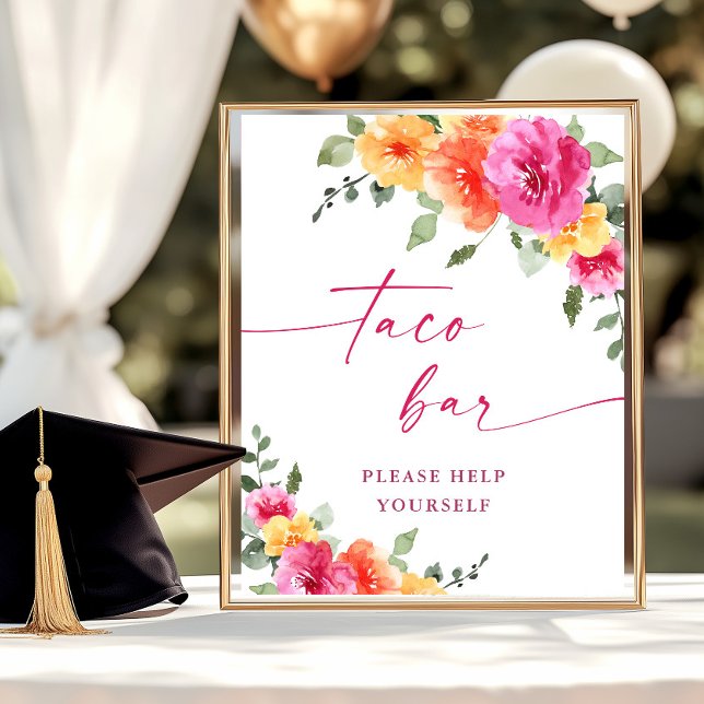 Taco Bout a Bright Future Graduation Floral Poster (Creator Uploaded)