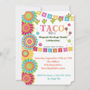 Taco 'Bout A Celebration Hispanic Heritage Month Invitation