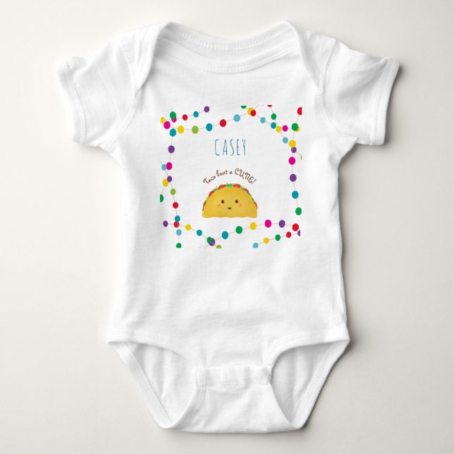 Taco bout a cutie - cute baby gift for newborn bodysuit (Front)