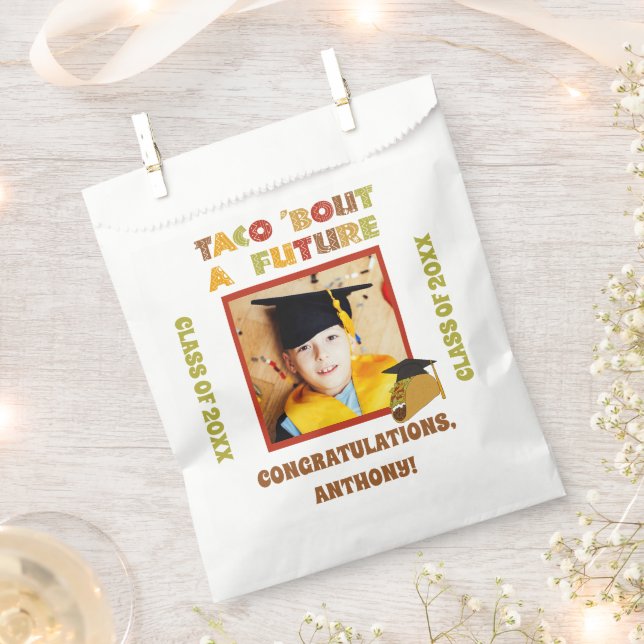 Taco Bout a Future Photo Graduation Party Favour Bags (Clipped)
