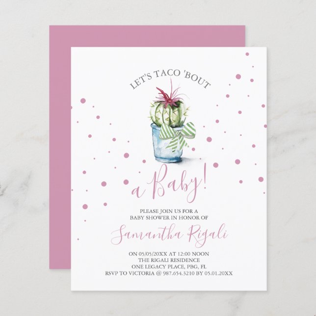 Taco-Bout a Girl Baby Shower (Front/Back)