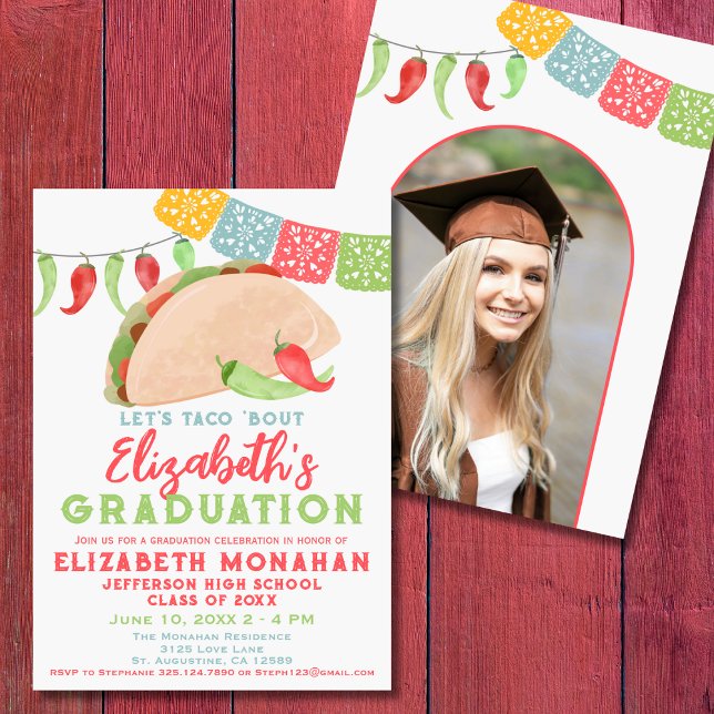 Taco Bout A Graduation Fiesta Photo Graduation Invitation (Creator Uploaded)