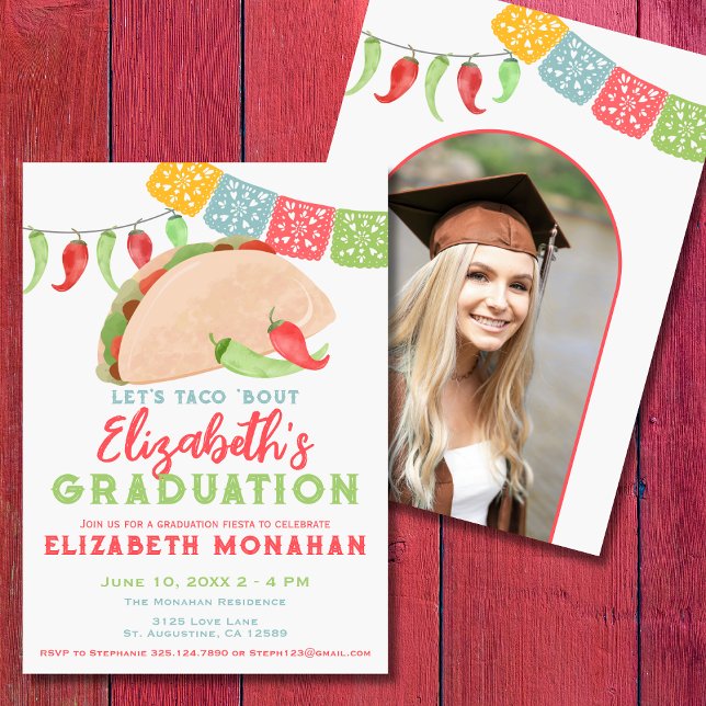 Taco Bout A Graduation Fiesta Photo Graduation Invitation (Creator Uploaded)