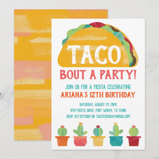 Taco Bout a Party Invitation