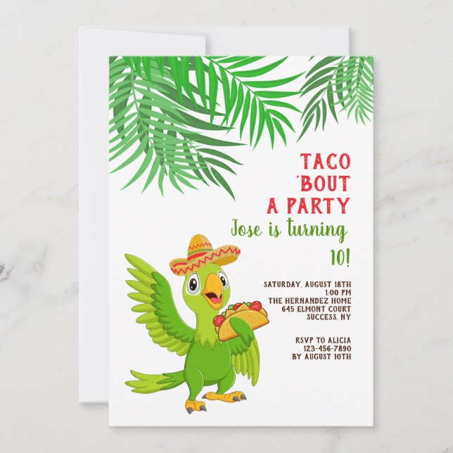 Taco 'Bout A Party Invitation (Front)