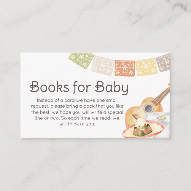 Taco Bout Baby Mexican Baby Shower Books for Baby Enclosure Card (Front)