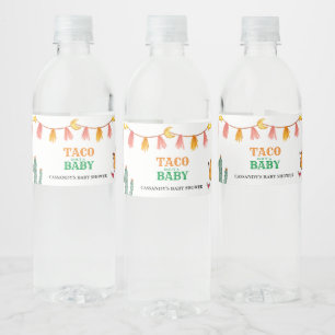 Taco bout Baby Mexican Baby Shower favours Water Bottle Label
