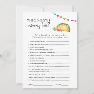 Taco bout Baby Shower game  Invitation