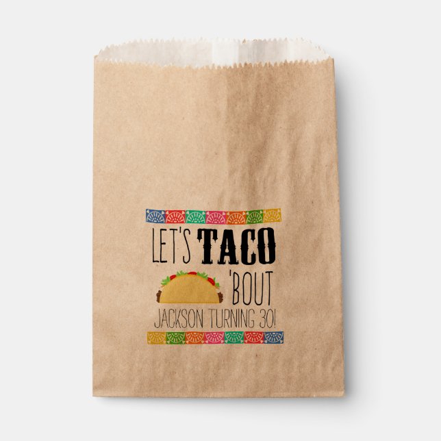 Taco 'Bout Birthday Party Favour Bags (Front)