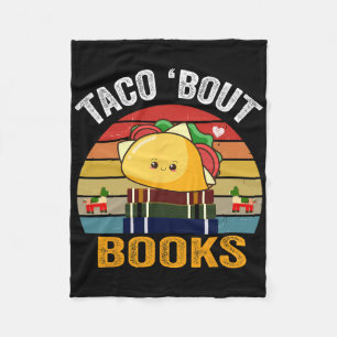 Taco Bout Books Funny Mexican Food Cinco De Mayo B Fleece Blanket