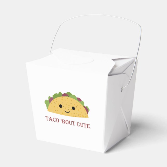 Taco Bout Cute Kawaii Taco Favour Box (Front Side)