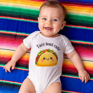 Taco bout cute - taco theme clothing for baby bodysuit