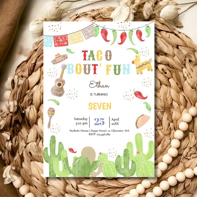 Taco bout' fun fiesta mexican birthday invitation (Creator Uploaded)