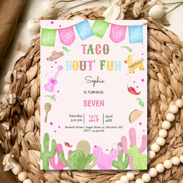 Taco bout fun fiesta mexican fun birthday invitation (Creator Uploaded)