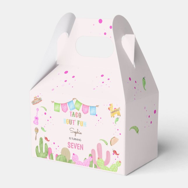Taco bout fun fiesta mexican girl birthday favour box (Front Side)